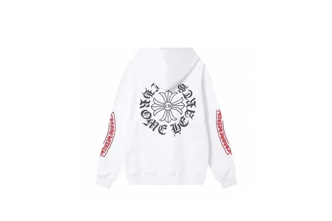 M09—P210 -Chrome Hearts/Chrome Hearts printed sweatshirt cardigan jacket -420 grams of high-density, high-quality wool, soft, delicate and skin-friendly, soft and silky to the touch, warm and skin-friendly -The hardware zipper accessories are all customized and full of details -Colour: black white -Size: S M L XL